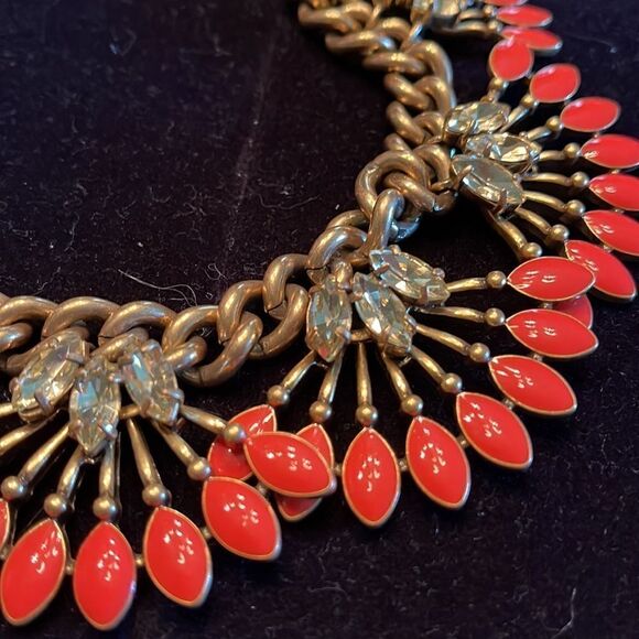 Stella and Dot enamel and rhinestone necklace. - Picture 5 of 6